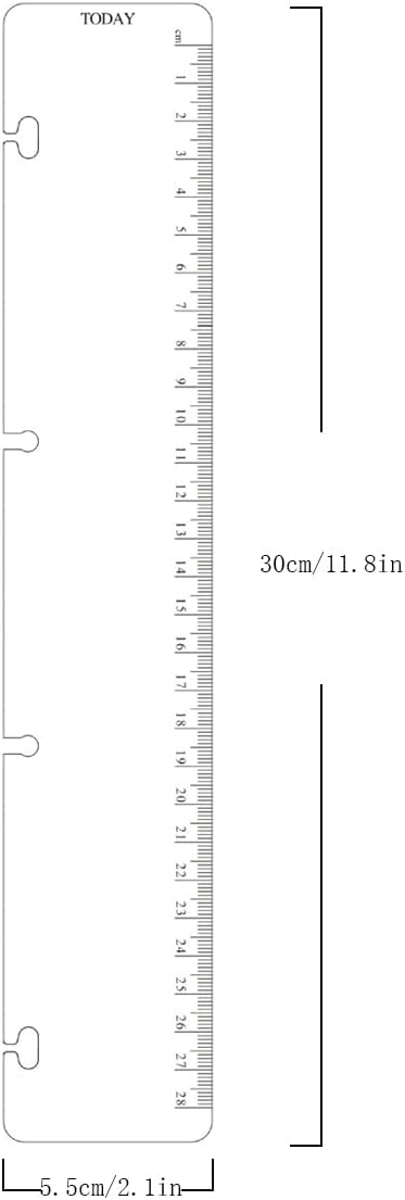2 Pack A4 4 Holes Page Marker Ruler Plastic Binder Divider - Image 3