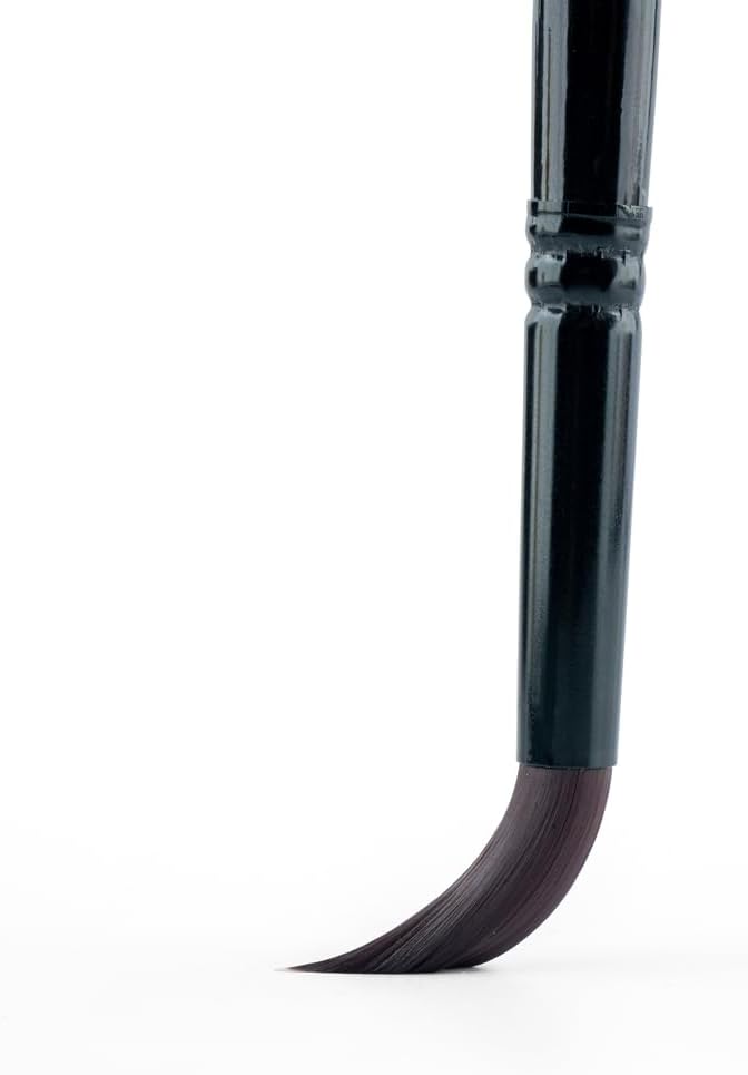 Transon Round Paint Brush Set 9pcs Synthetic Sable Hair for Acrylic Painting Watercolor Painting Gouache Ink Craft and Detail Painting Black Color-DeskLoop Office