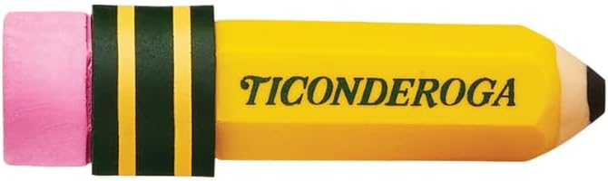Ticonderoga Pencil Shaped Erasers, 3 Erasers/Pack, 12 Packs | Yellow, 0.75" x - Image 5