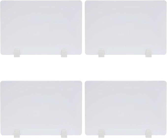 4PCS Desk Dividers Office Partitions, Privacy Desk Panel Protective, Acrylic - Image 2