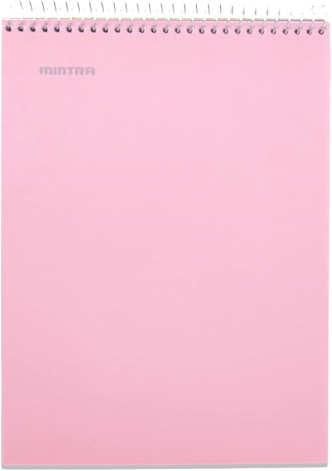 Mintra Office TOP BOUND Durable Spiral Notebooks (Spring Pink, Arctic Ice, Sun Yellow, College Ruled 3pk)-DeskLoop Office