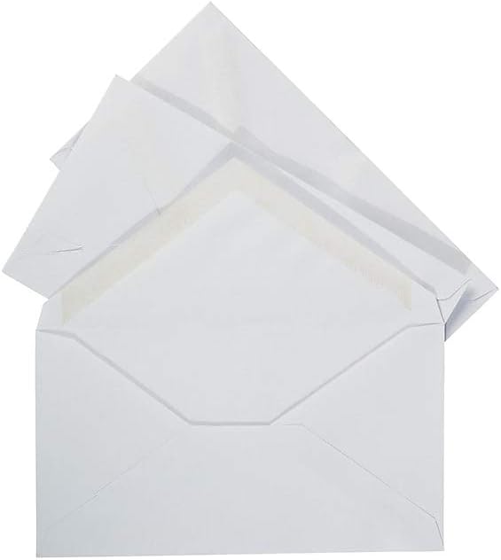 Staples #6 White Standard Business Envelopes, V‑Flap Gummed Closure, - Image 4