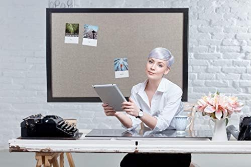Gideal Bulletin Board 36 x 48 Inch, 100% Wood Framed Canvas Cork Board with Grey Fabric, Wall Mounted Notice Board for Home Office School, 2 Pack-DeskLoop Office