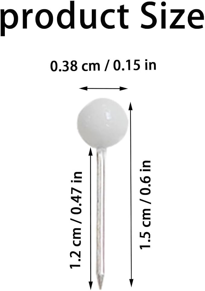500 Pieces Map Push Pins, Small Round Head Marking Pins, Round Head Push Pin - Image 2