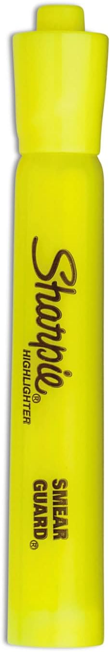 Sharpie Tank Yellow Highlighters Marker Set, Study Essentials, Chisel Tip - Image 4
