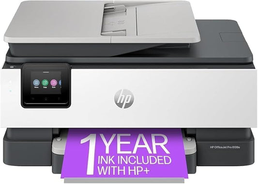 HP OfficeJet Pro 8139e Wireless All-in-One Color Inkjet Printer, Print, scan, Copy, fax, ADF, Duplex Printing Best-for-Home Office, 1 Year of Instant Ink Included (Renewed Premium)-DeskLoop Office