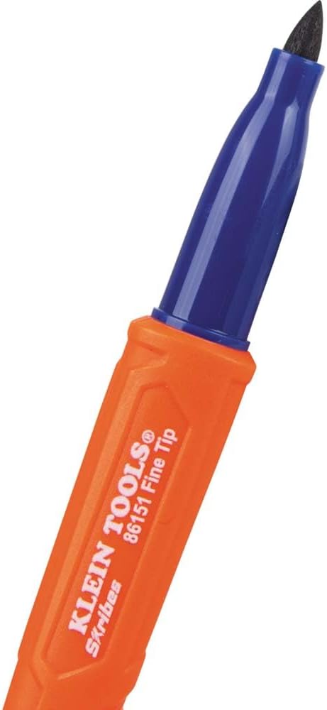 KLEIN TOOLS 861914 Skribes Fine Tip Permanent Markers, Hard Hat Clip, Dry and - Image 11