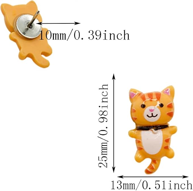 30 pcs Cute Cat Creative Push Pin Cute Decorative Thumbtacks Photo Memo Note - Image 2