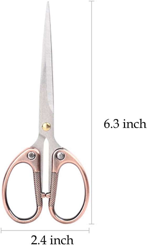 6.3" All Stainless Steel Office Scissors, Ultra Sharp Blade Shears, Sturdy - Image 2