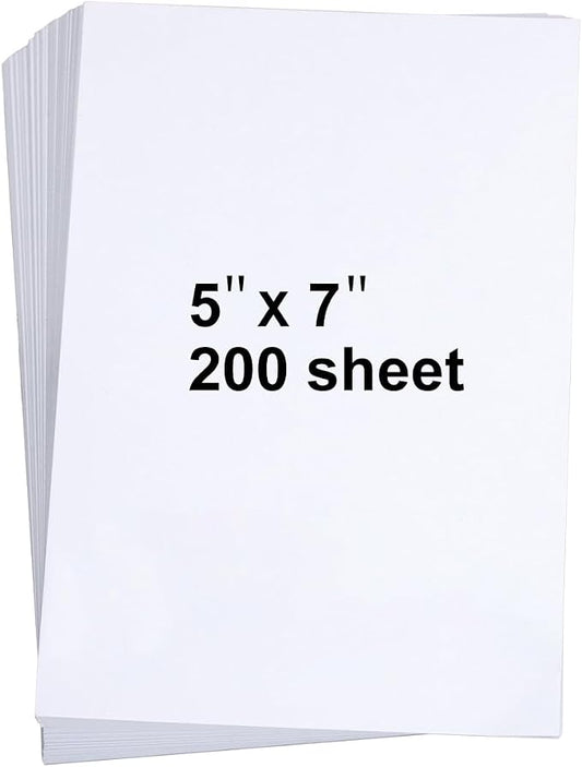 SUMERX 200 Pieces 5" x 7" White Cardstock, Heavyweight Cardstock Sheets Blank by SUMERX