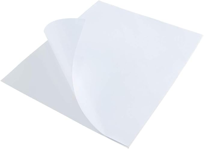 L LIKED 500 Sheets Matte Sticker Paper Full-Sheet 8-1/2" x 11" Self Adhesive Shipping Labels for Laser & Inkjet Printers, White (500 Labels)-DeskLoop Office