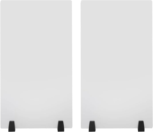 2 Packs Dual Frosted Plexiglass Desk Privacy Panels, 30 x 18 Inch Acrylic by Unknown