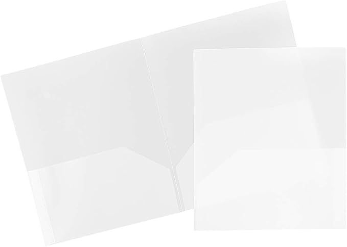 JAM PAPER Plastic 2 Pocket POP Folders by JAMPaper