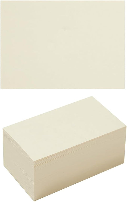 100 Pack Thick Paper Cardstock Blank Heavy Cards Stock for Invitations, Greeting Cards Making, Postcards, Photos, 250GSM Thick Paper (Cream, 5x7 inches)
