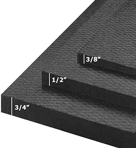 American Floor Mats - Heavy Duty Stall Tiles - Stable/Horse Tiles - Thick, Durable Rubber Flooring Solid Black 6' x 12' Set 3/8" Thick (18 Tiles Total)-DeskLoop Office