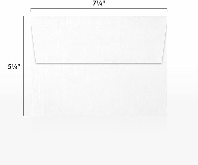 LUXPaper A7 Invitation Envelopes | Peel & Press | 5 1/4" x 7 1/4" | White Linen - Image 3