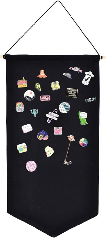 Wall Hanging Brooch Jewelry Storage Case Canvas Display Stand Enamel Pin by YeeMan