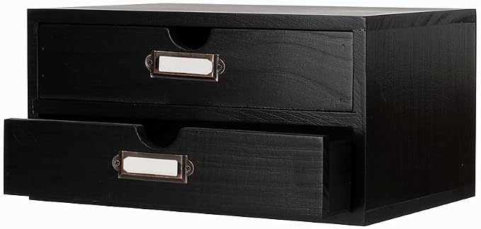 Wooden Storage Box Rustic Desktop Organizer by PACKGILO