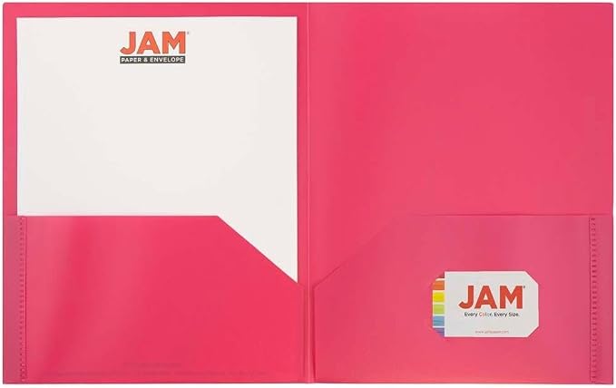 JAM PAPER Plastic 2 Pocket POP Folders - Image 5