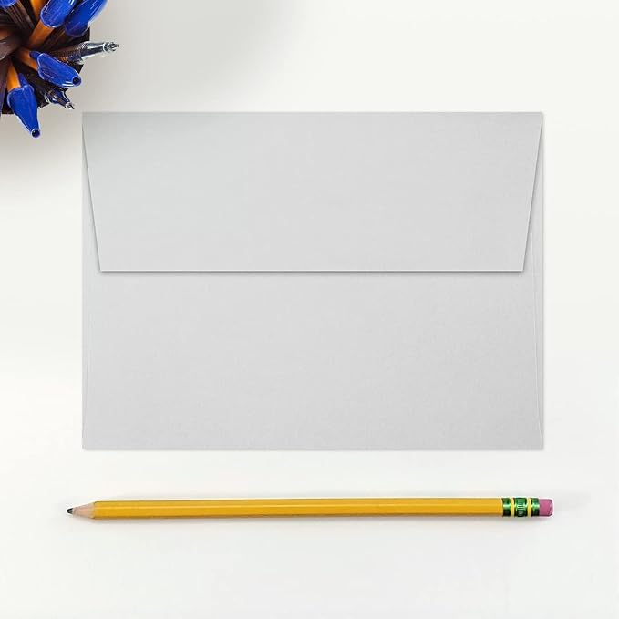 LUXPaper A7 Invitation Envelopes | Peel & Press | 5 1/4" x 7 1/4" | Gray | - Image 4