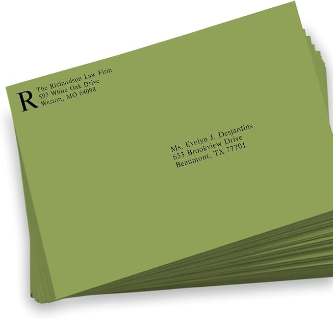 LUXPaper 9 x 12 Booklet Envelopes | Avocado Green | 70lb. Text | 1, 000 Qty - Image 5
