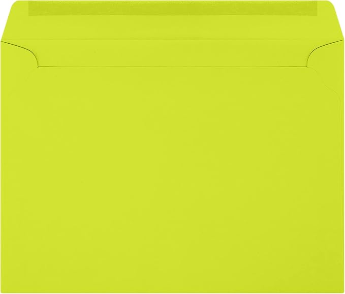 LUXPaper 9 x 12 Booklet Envelopes | Wasabi Green | 80lb. Text | 50 Qty - Image 2