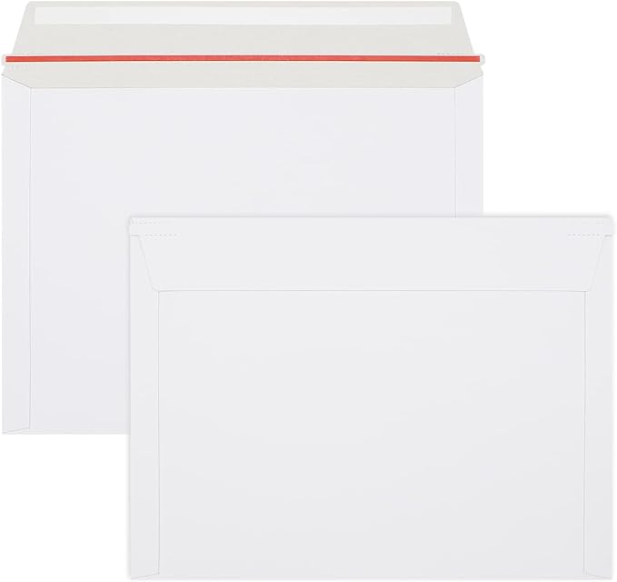 zmybcpack 50 Pack Rigid Mailers 9.5x12.5 inch, Self Seal Photo Document Mailers by zmybcpack