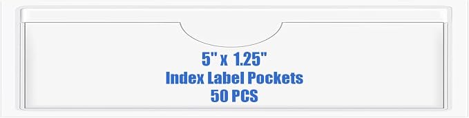 Origin-Joy 50 PCS Self-Adhesive Index Label Pockets by Origin-Joy
