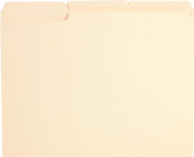 Pendaflex Reinforced-Top File Folders, Letter Size, 1/3 Cut by TOPSProducts
