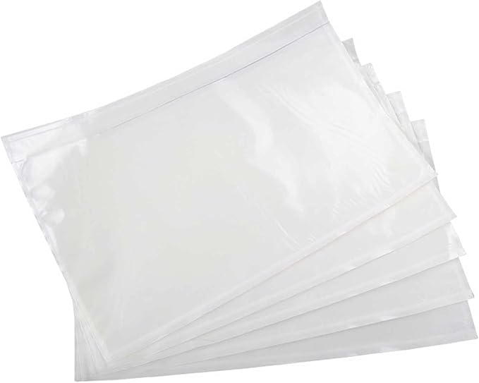 7.5'' x 5.5'' Packing List Pouches, Shipping Label Envelopes Clear Adhesive Top by TAPSIN