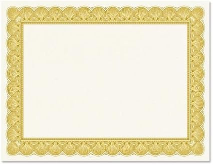 Elite Gold & White Parchment Certificate Papers by Fine+Stationery