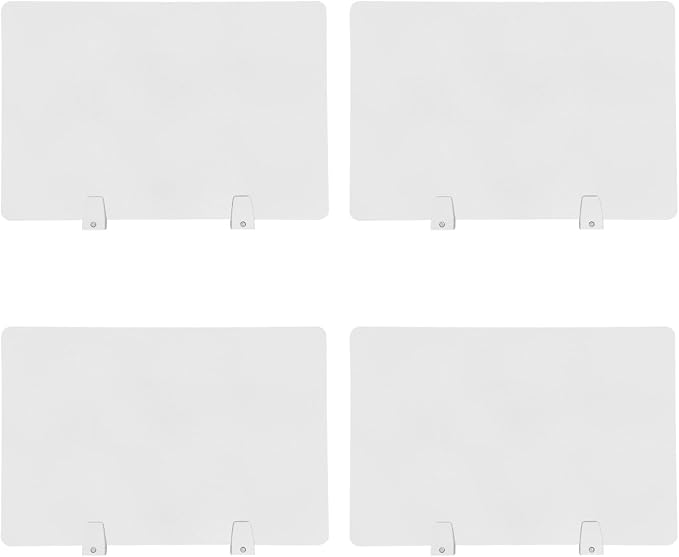 4PCS Desk Dividers Office Partitions, Privacy Desk Panel Protective, Acrylic - Image 2