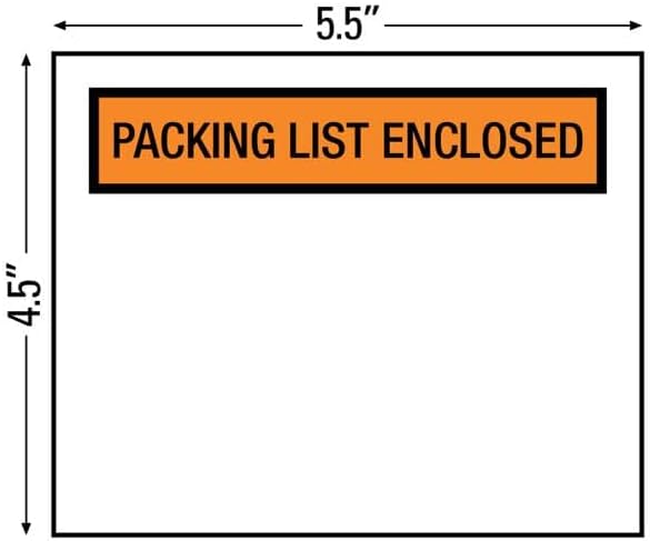 Packing List Enclosed Pouches – Clear Adhesive Envelope Bag - Image 3