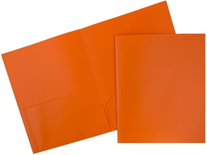 JAM PAPER Plastic 2 Pocket POP Folders by JAMPaper