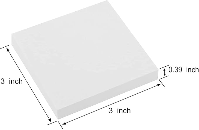White Sticky Notes 6 Pads 3 X 3 Inch 100 Sheets/Pad Self-Stick Notes Pads 600 - Image 2