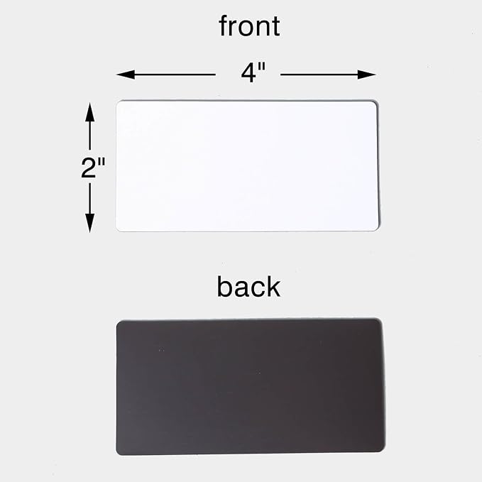 Dry Erase Magnetic Labels: 40PCS, 4x2”Blank Magnets Name Tags Plates - Image 2