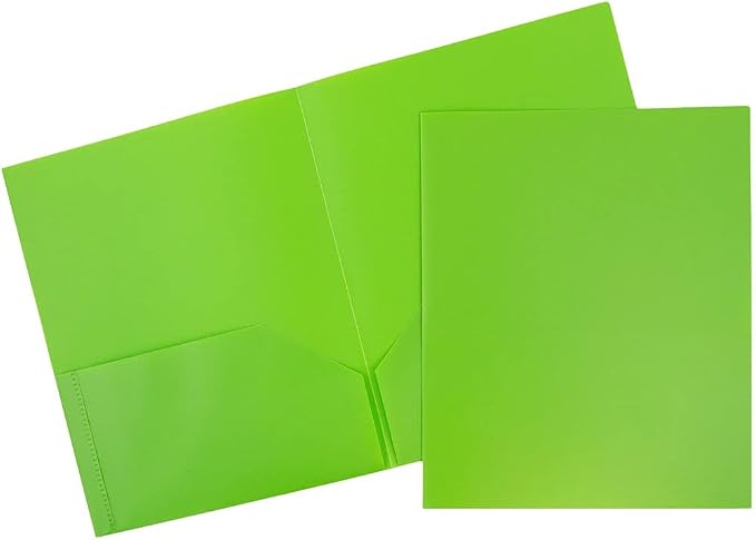 JAM PAPER Plastic 2 Pocket POP Folders by JAMPaper