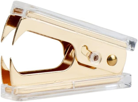 Gold Staple Remover Cute Clear Staples Remover Acrylic Body Steel Jaws Staple by NatSumeBasics
