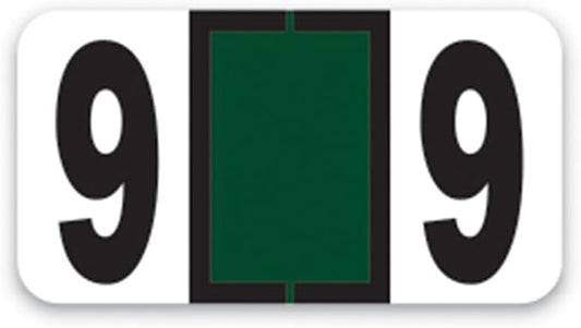 File Right Number Labels Roll – Color-Coded Numeric Filing Labels, 1-5/8" × by Unknown