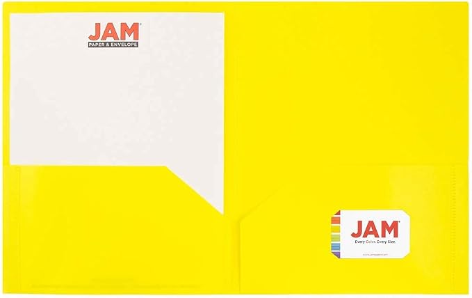 JAM PAPER Plastic 2 Pocket POP Folders - Image 2