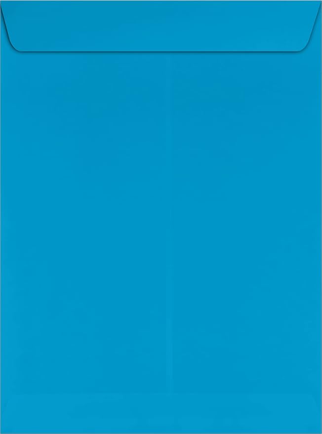LUXPaper 9 x 12 Open End Envelopes | Peel & Press | Pool Blue | 80lb. Text | - Image 2