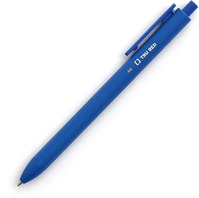 TRU RED Retractable Gel Pens, Fine Point 0.5mm, 12 Pack – Quick‑Dry Pens by TRURED