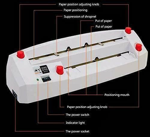 Electric Business Card Cutter Machine 110V - Automatic 3.5"x2" Cardboard Cutter, High-Speed Paper Trimmer with Auto Feed & Waste Removal-DeskLoop Office
