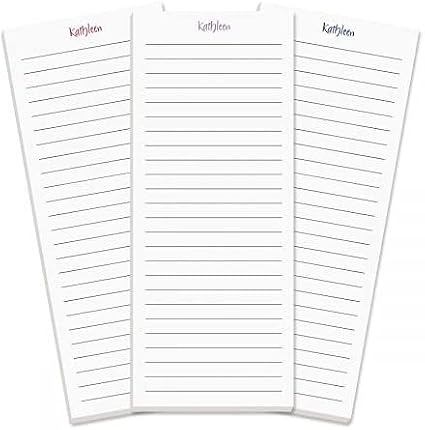 Current Elegant Lined Personalized Notepads – Set of 3, 50-Sheet Pads, 3 1/4 x by Current