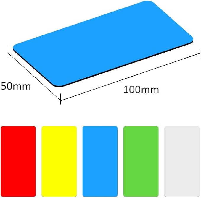 Dry Erase Magnetic Labels, 4x2 Inch, 40 Pieces in 5 Colors, - Image 3