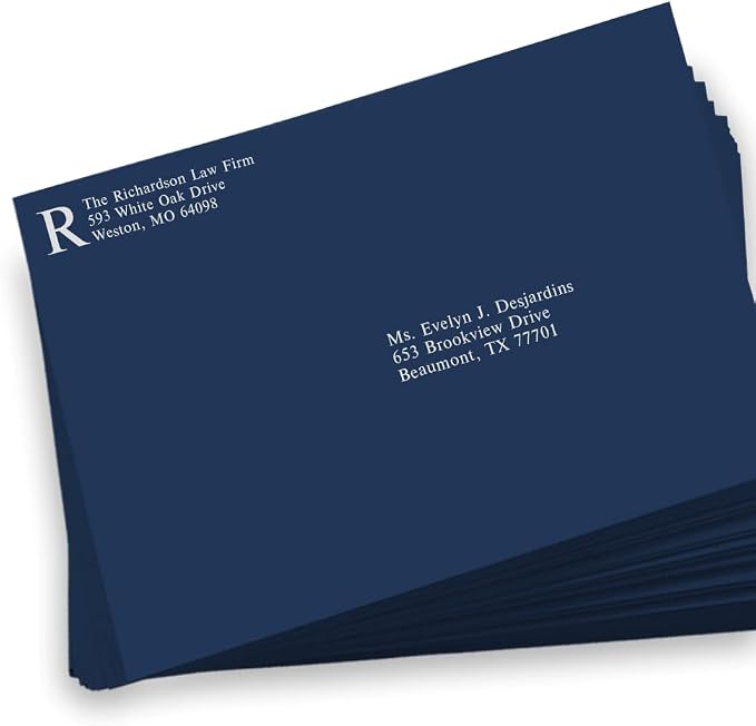 LUXPaper 9 x 12 Booklet Envelopes | Navy Blue | 80lb. Text | 50 Qty - Image 5