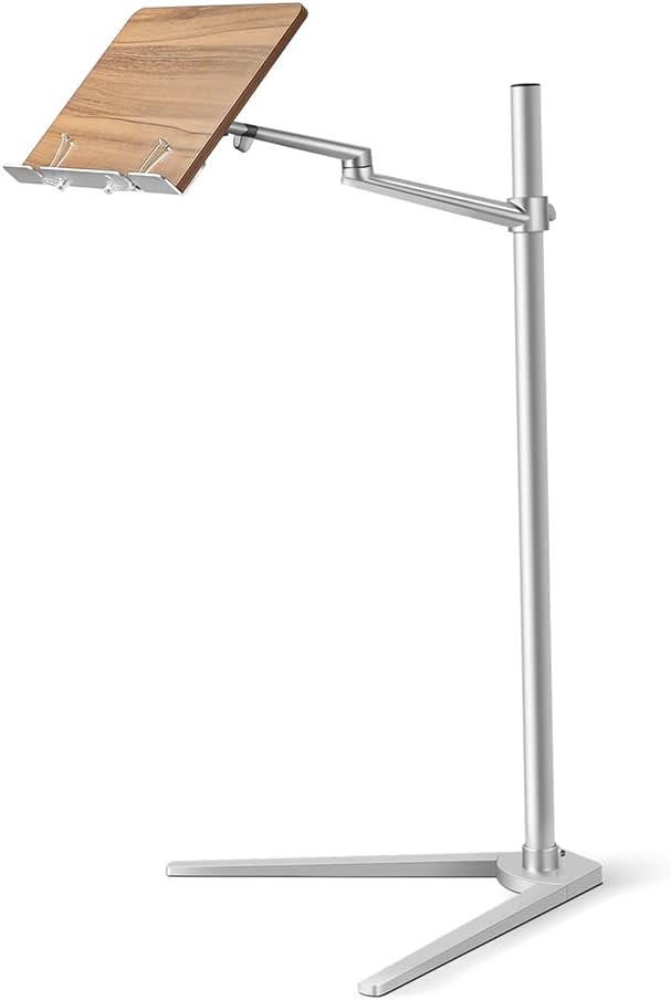 Bookstand, Rotating Holder for Laptop/Tablet/Phone, 2 Spring Clips by Shikha