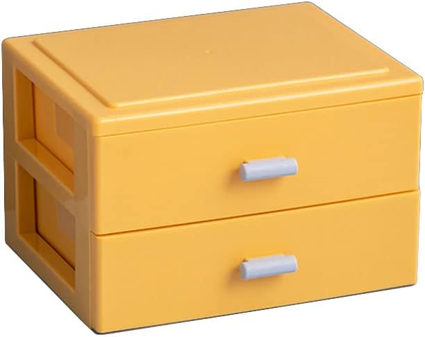Desktop Organizer with 2 Drawers, Stackable Desk Storage Box by Alunsito