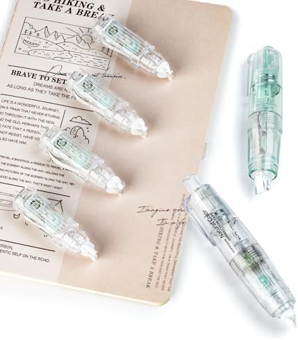 White Retractable Correction Tapes, 2 Cute Pre-Loaded Correctors - Image 7