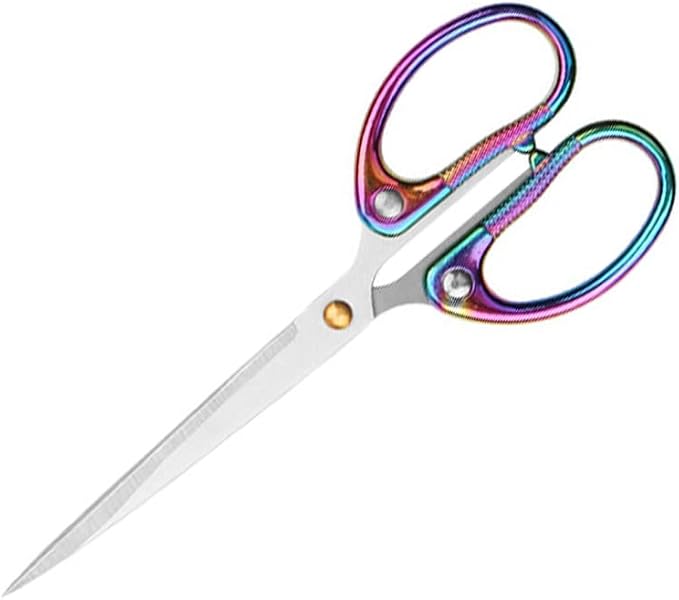 6.3" All Stainless Steel Office Scissors, Ultra Sharp Blade Shears, Sturdy by Aesosor